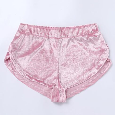 Women's Velvet Booty Yoga Shorts Sexy High Waist Pole Dance Hot Pants Gym Workout Active Slim Fit Rave Shorts Bottoms in Saudi Arabia