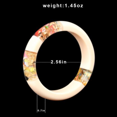 مجموعة أساور من الراتنج المكتنزة من GuanLong للنساء - أساور متعددة الأقسام من الحصى الملونة مع عملك في الحياة والسفر - وهدايا دائرة الصداقة (أسود-أحمر) in Kuwait