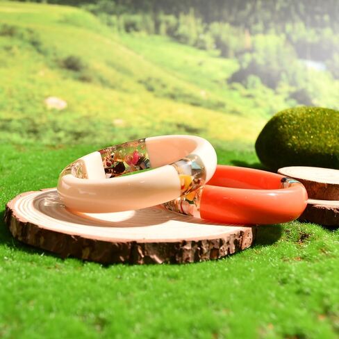 مجموعة أساور من الراتنج المكتنزة من GuanLong للنساء - أساور متعددة الأقسام من الحصى الملونة مع عملك في الحياة والسفر - وهدايا دائرة الصداقة (أسود-أحمر) in Kuwait