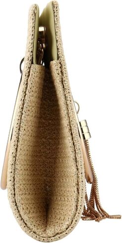 Magnitt Women Straw Bag Evening Clutch Purse Elegant Handbags Formal Party Clutches Purses for Wedding/Prom/Cocktail in Saudi Arabia