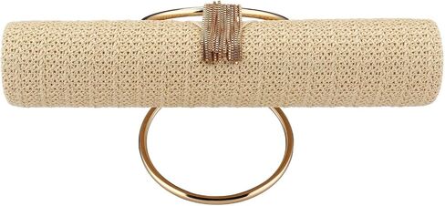 Magnitt Women Straw Bag Evening Clutch Purse Elegant Handbags Formal Party Clutches Purses for Wedding/Prom/Cocktail in Saudi Arabia
