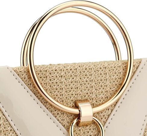Magnitt Women Straw Bag Evening Clutch Purse Elegant Handbags Formal Party Clutches Purses for Wedding/Prom/Cocktail in Saudi Arabia