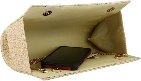 Magnitt Women Straw Bag Evening Clutch Purse Elegant Handbags Formal Party Clutches Purses for Wedding/Prom/Cocktail in Saudi Arabia