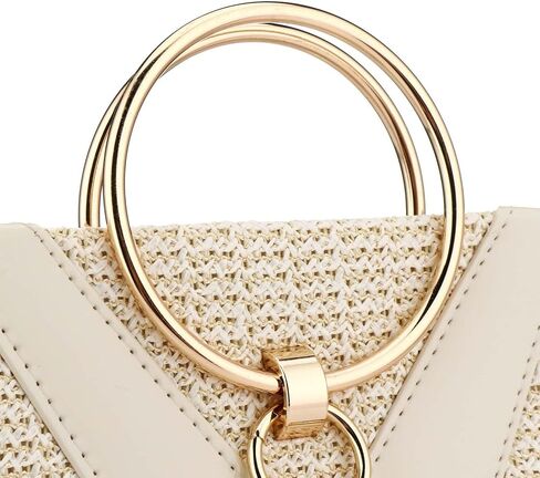 Magnitt Women Straw Bag Evening Clutch Purse Elegant Handbags Formal Party Clutches Purses for Wedding/Prom/Cocktail in Saudi Arabia