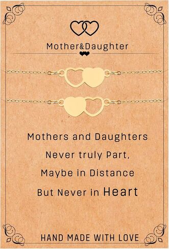 هدايا NANOOER للأم من الابنة، أفضل هدايا للأم، هدايا عيد الميلاد المضحكة للأم، هدايا عيد الشكر للأم للأم، الأم والابنة والأم وأنا مجموعة هدايا أساور متطابقة لـ 2/3/4 in Kuwait