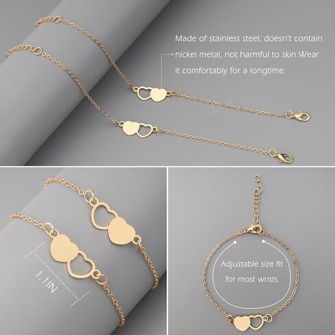 هدايا NANOOER للأم من الابنة، أفضل هدايا للأم، هدايا عيد الميلاد المضحكة للأم، هدايا عيد الشكر للأم للأم، الأم والابنة والأم وأنا مجموعة هدايا أساور متطابقة لـ 2/3/4 in Kuwait