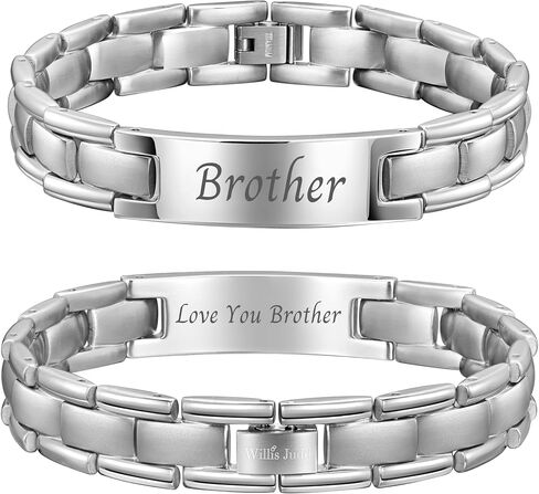 Willis Judd To My Brother Mens Bracelet Brother Birthday Gifts From Sister or Brother Titanium Bracelet in Saudi Arabia