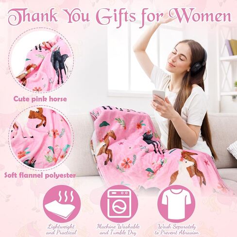 Sliner 9 Pcs Horse Gifts for Women Girls, Horse Spa Tumbler Relaxation Gift Basket Set Horse Throw Blanket Makeup Bag Cute Animal Sock Christmas Birthday Gifts Box for Horse Lovers in Saudi Arabia