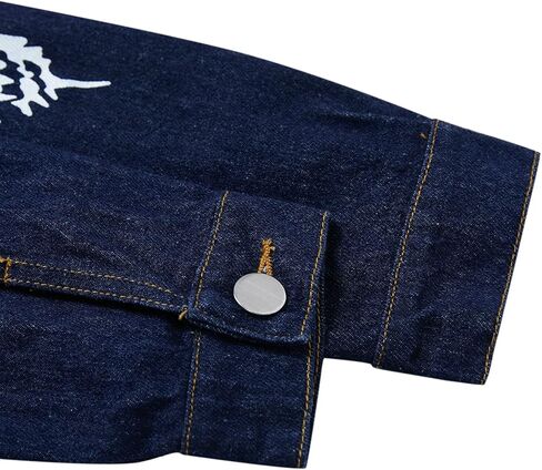 جاكيت جينز للفتيات من Kukume بأكمام طويلة وطبعة فراشات وأزرار معدنية للفتيات من عمر 3 إلى 12 سنة in Kuwait