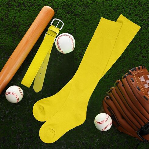Zhanmai Baseball Belt and Socks Combo Adjustable Softball Socks and Belt Elastic Waist Belt for Youth Boys Girls, and Adult in Saudi Arabia