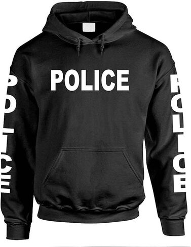 POLICE - cops sheriff deputy Adult Unisex Warm Novelty Duty Hoodie in Saudi Arabia