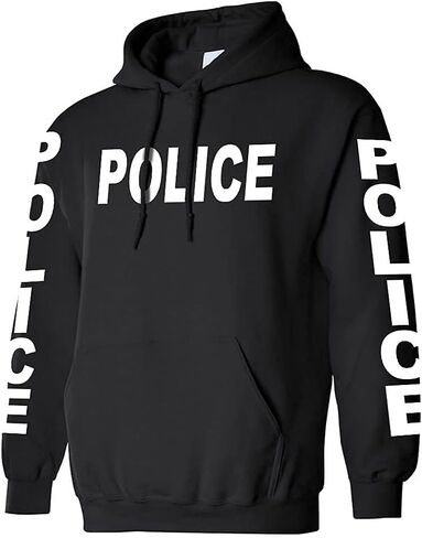 POLICE - cops sheriff deputy Adult Unisex Warm Novelty Duty Hoodie in Saudi Arabia