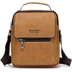 حقيبة يد جلدية للرجال حقيبة يد صغيرة كروسبودي حقائب كتف للسفر رسول لرجل محفظة, One Size in Kuwait