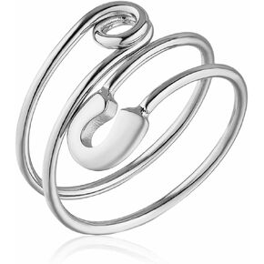 HZMAN Paper Clip Ring for Women Girl 14K Gold Plated Open Stackable Ring Adjustable Thumb Rings Jewelry Gift