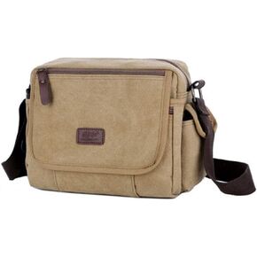 حقيبة كتف كلاسيكية متعددة الوظائف من القماش مع جيوب متعددة، وحزام كتف مبطن قابل للتعديل in Kuwait