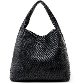 MELOLILA Large Woven Bag Tote Bags for Women Vegan Leather Tote Bag Woven Purse Woven Handbag in Saudi Arabia