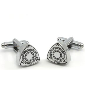 Rotor Cuff Links - Chrome/Black by Rotary13B1