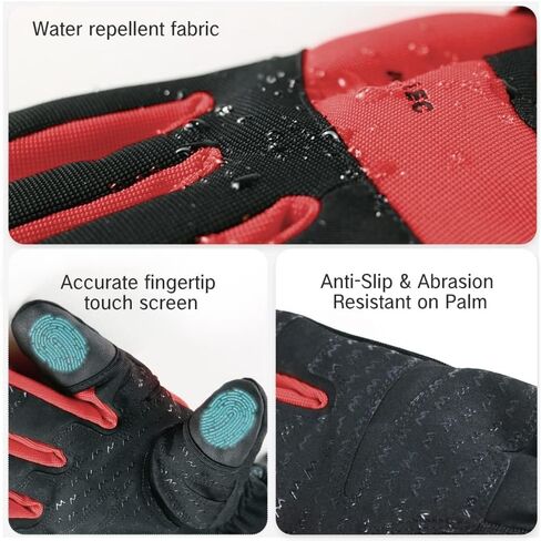 قفازات MOUNT TEC المرنة للرجال مثالية لصيد الأسماك على الجليد والتصوير الفوتوغرافي وقفازات الصيد مع قفازات ثينسوليت 3M مقاومة للماء ومقاومة للرياح تعمل باللمس in Saudi Arabia