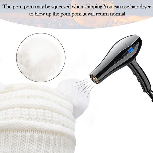 قبعة شتوية للأطفال الصغار قبعة دافئة متماسكة مبطنة بالصوف مع قبعة صغيرة بوم بوم مزدوجة قبعات ناعمة للأطفال الصغار (من سن 2 إلى 5 سنوات) in Kuwait