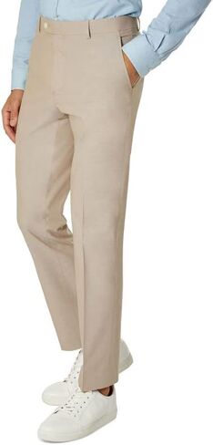Tommy Hilfiger Men's Modern-Fit THFlex Stretch Chambray Suit Separate Pants (Tan, 42Wx30L) in Saudi Arabia