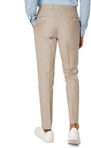 Tommy Hilfiger Men's Modern-Fit THFlex Stretch Chambray Suit Separate Pants (Tan, 42Wx30L) in Saudi Arabia