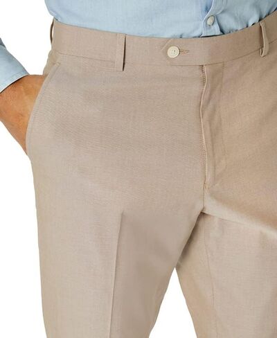 Tommy Hilfiger Men's Modern-Fit THFlex Stretch Chambray Suit Separate Pants (Tan, 42Wx30L) in Saudi Arabia