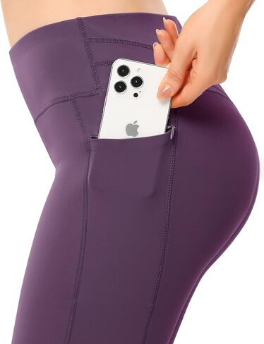 GymSmart Women's High Waisted Workout Leggings with Zipper Pockets Athletic Yoga Pants Lounge Casual in Kuwait