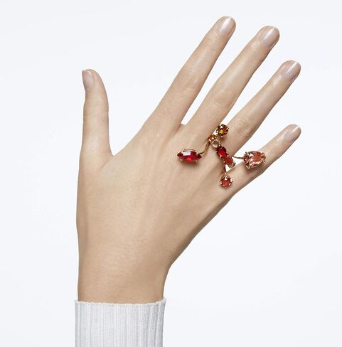 Swarovski Gema Ring Jewelry Collection, Gold Tone Finish, Golden Yellow & Rose Tone Crystals in Saudi Arabia