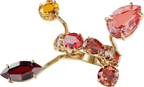Swarovski Gema Ring Jewelry Collection, Gold Tone Finish, Golden Yellow & Rose Tone Crystals in Saudi Arabia