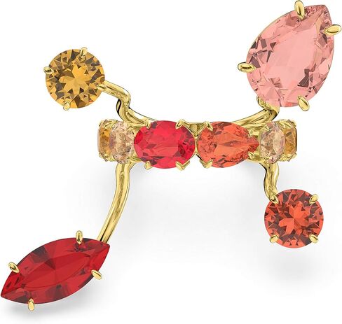 Swarovski Gema Ring Jewelry Collection, Gold Tone Finish, Golden Yellow & Rose Tone Crystals in Saudi Arabia