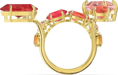 Swarovski Gema Ring Jewelry Collection, Gold Tone Finish, Golden Yellow & Rose Tone Crystals in Saudi Arabia