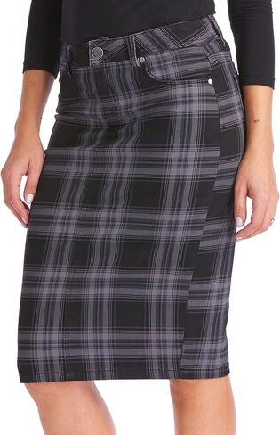 ESTEEZ Sustainable Stretch Denim Pencil Jean Skirt for Women with Pockets - Melrose in Saudi Arabia