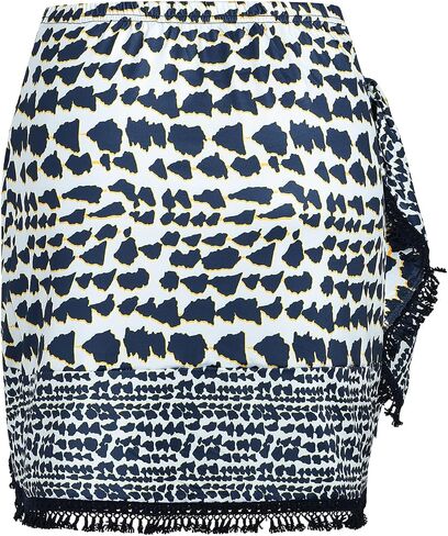 ZAFUL Slit Skirt for Women Boho Print Tie Side Wrap Tassel Casual Beach Mini Skirt in Saudi Arabia