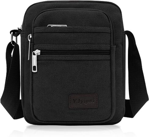 FuninCrea Crossbody Bag, Canvas Shoulder Bag Messenger Bags for Men, Multi Pocket Crossbody Phone Bag for Travelling, Hiking in Saudi Arabia