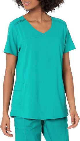 WonderWink Women's Mock Wrap Scrub Top in Saudi Arabia
