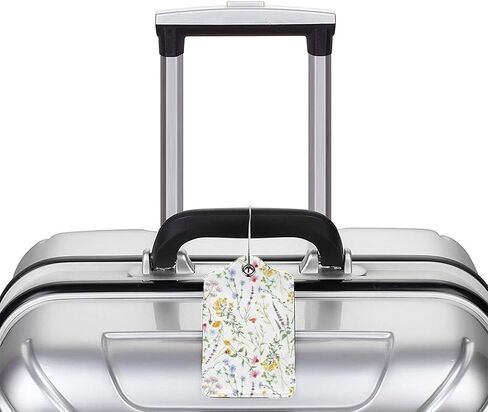 BLOCIT 2 عبوة من علامات الأمتعة مع غطاء للخصوصية - حلقة من الفولاذ المقاوم للصدأ، بطاقة عنوان - حقيبة سفر لطيفة لحقائب السفر للنساء والرجال والأطفال والفتيات (زهور ونباتات جميلة) in Kuwait