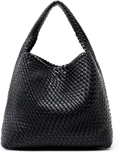 MELOLILA Large Woven Bag Tote Bags for Women Vegan Leather Tote Bag Woven Purse Woven Handbag in Saudi Arabia