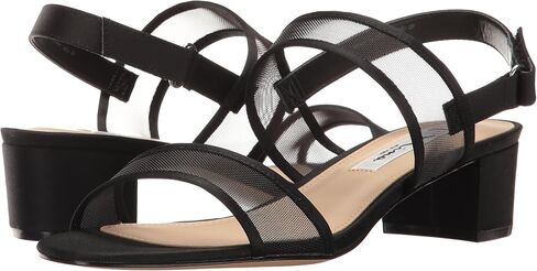 NINA Ganice - Women's Mesh Block Low-Heel Hook & Loop Dressy Sandal Shoes- Elegant and Comfortable Womens's heeled Sandals - Casual and Dress in Kuwait