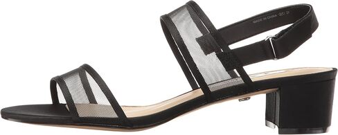 NINA Ganice - Women's Mesh Block Low-Heel Hook & Loop Dressy Sandal Shoes- Elegant and Comfortable Womens's heeled Sandals - Casual and Dress in Kuwait