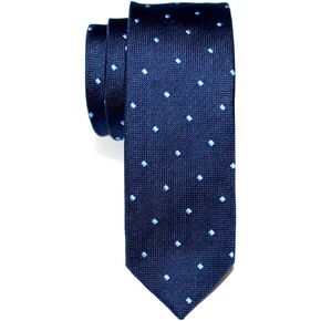 Retreez Retro Square Dots Woven Skinny Tie Necktie