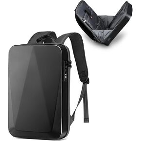 JUMO CYLY Anti-Theft HardShell Laptop Backpack, Expandable Waterproof Travel Backpack with USB Charging Port TSA Lock Gaming Computer Bag Business for 17 Inch