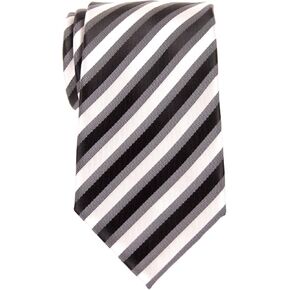 Retreez Retro Three-Color Striped Woven Microfiber Men's Tie