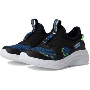 حذاء رياضي Skechers Kids للأولاد Ultra Flex 3.0-Triple Pointz، أسود/أزرق/ليموني، 13.5 للأطفال الصغار