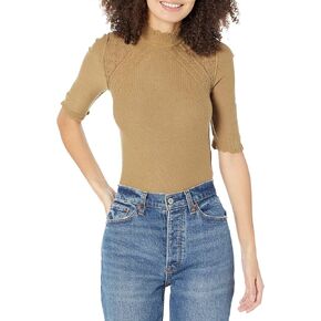 بدلة للجسم صلبة لتدفئة الشتاء للنساء من Free People - تصنيع ناعم مع خط عنق وهمي، وجزء سفلي رفيع، وأرجل عالية القطع in Kuwait