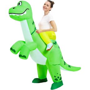 زي ديناصور JUROSAICA زي ديناصور قابل للنفخ بدلة ديناصور للبالغين ديبلودوكس تي ريكس فيلوسيرابتور دينو تفجير رابتور زي ركوب على أزياء الهالوين الفاخرة للرجال والنساء في سن المراهقة الحفلات التنكرية in Kuwait