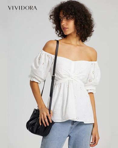 حقائب كتف Vividora للنساء، حقائب هوبو صغيرة ناعمة من الجلد النباتي حقيبة يد كلاتش محفظة سحابية حقيبة كروس in Kuwait