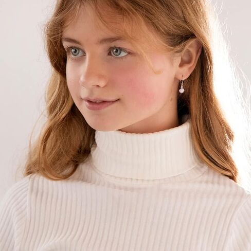 925 Sterling Silver Multicolor Rainbow Cupcake Lever Back Earrings For Girls & Pre-Teens- Colorful Dangle Earrings - Fun and Fashionable Lever Back For Little Girls in Saudi Arabia