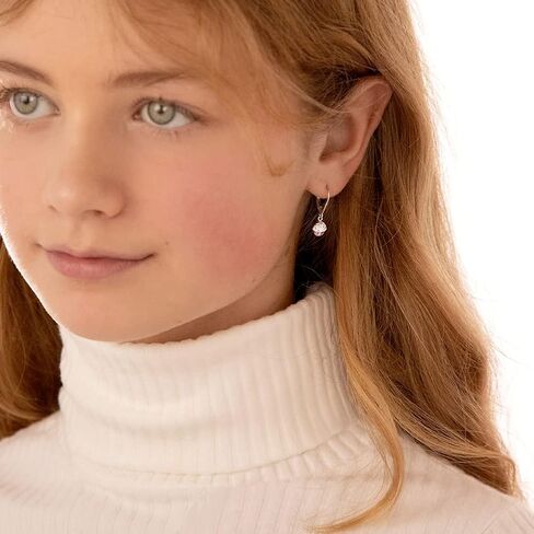 925 Sterling Silver Multicolor Rainbow Cupcake Lever Back Earrings For Girls & Pre-Teens- Colorful Dangle Earrings - Fun and Fashionable Lever Back For Little Girls in Saudi Arabia