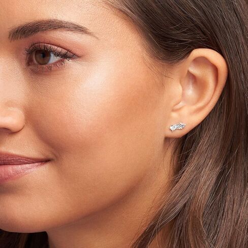 أقراط PANDORA Sparkling Angel Wing - أقراط أنيقة للنساء - هدية رائعة لها - مصنوعة من الفضة الاسترليني ومكعب الزركونيا in Saudi Arabia