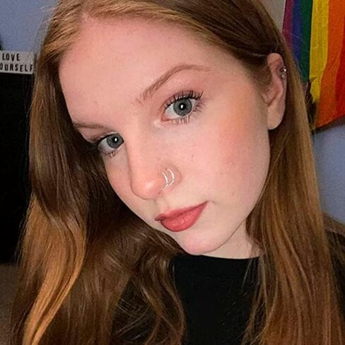 6 قطع من اقراط الانف المزدوجة لثقب الانف الفردي، اقراط حلقية ملتوية للنساء بفتحة واحدة، مجوهرات ثقب الانف الحلزونية الفضية، مجوهرات ثقب الانف 20 غرام 8 ملم in Kuwait